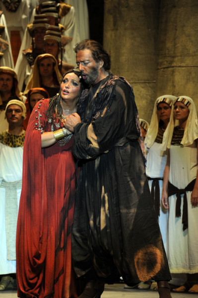 Aida és Amonasro: Sümegi Eszter és Kálmándi Mihály (fotó: Szkárossy Zsuzsa / Budapesti Nyári Fesztivál)