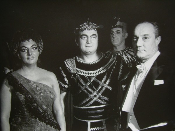 Aida-előadás után Kónya Sándorral és Ferencsik Jánossal