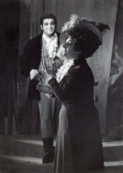Tosca szerepében Plácido Domingóval