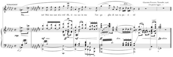 A Turandot-ária részlete