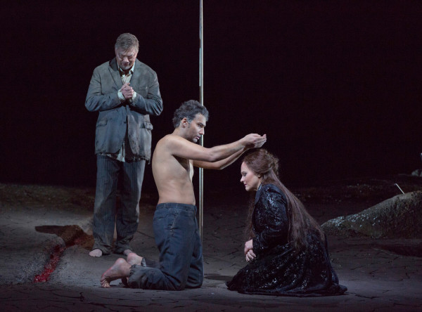 Katarina Dalayman, René Pape és Jonas Kaufmann a Parsifalban (fotó: Ken Howard)